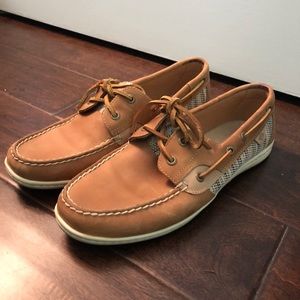 Sperry brown leather top sider boat shoes